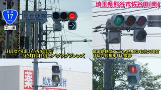 【信号機】埼玉県熊谷市佐谷田(南) 埼玉や静岡で多数ある日信セパLED右折矢印灯