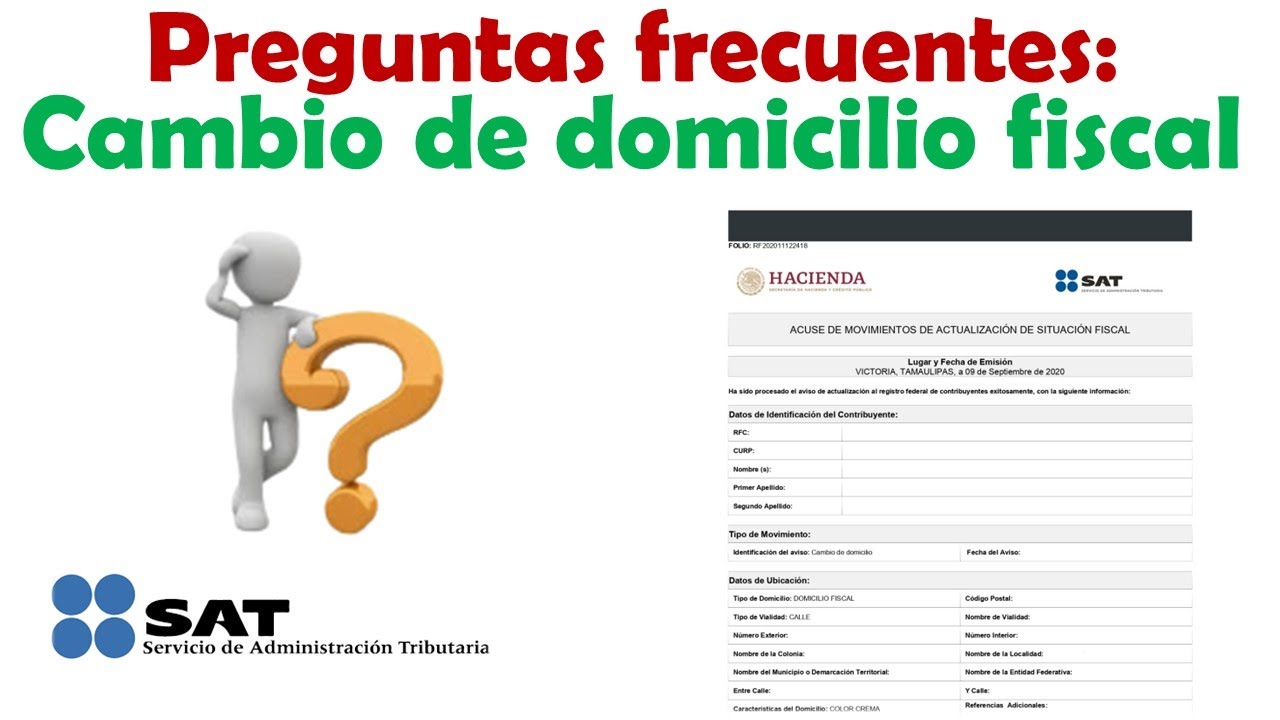 Preguntas Frecuentes Para Cambio De Domicilio Fiscal 2023 - YouTube