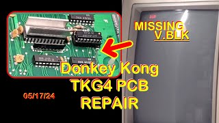 Donkey Kong PCB Repair (TKG4) - Bad IRQ - Fixed Audio