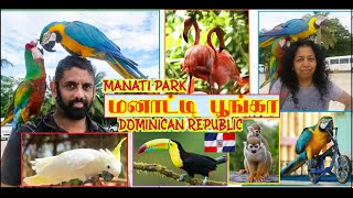 மனாட்டி பூங்கா PARROTS SHOW MANATI PARK,  PUNTA CANA, DOMINICAN REPUBLIC.