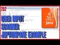 JAVA User input with Scanner and JOptionPane example