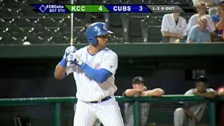 Jeffrey Baez doubles for the Cubs