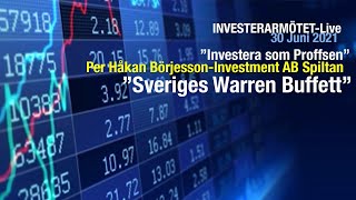 Investerarmötet-Live 30:e juni-Investera som Proffsen med Per Håkan Börjesson