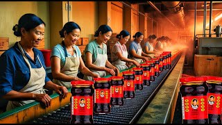 How Lao Gan Ma Is Made in Factory | Famous Chinese Chilli Oil Processing In Millions