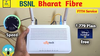 BSNL Bharat Fibre broadband full setup /100 Mbps speed 😱 / plans/ தமிழில் / Hanumantechtamil