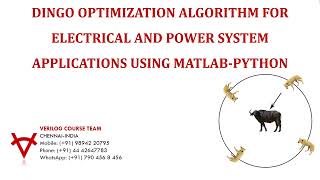 DINGO OPTIMIZATION ALGORITHM FOR ELECTRICAL AND POWER SYSTEM APPLICATIONS USING MATLAB PYTHON