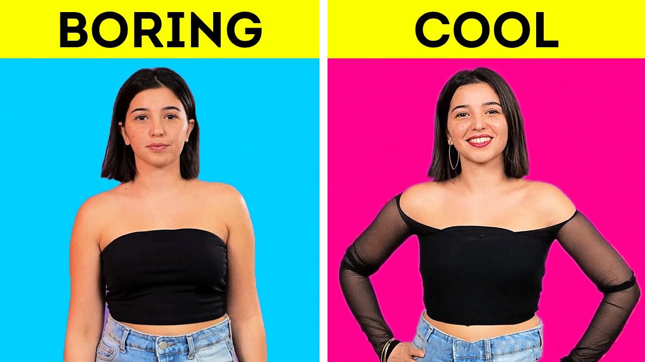 Boring VS Cool || Simple Ways To Make Your Clothes More Stylish! - YouTube