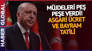 Erdoğan'dan Kurban Bayramı ve Asgari Ücret Müjdesi! Milyonlara Duyurdu