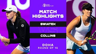 Iga Swiatek vs. Danielle Collins | 2023 Doha Round of 16 | WTA Match Highlights