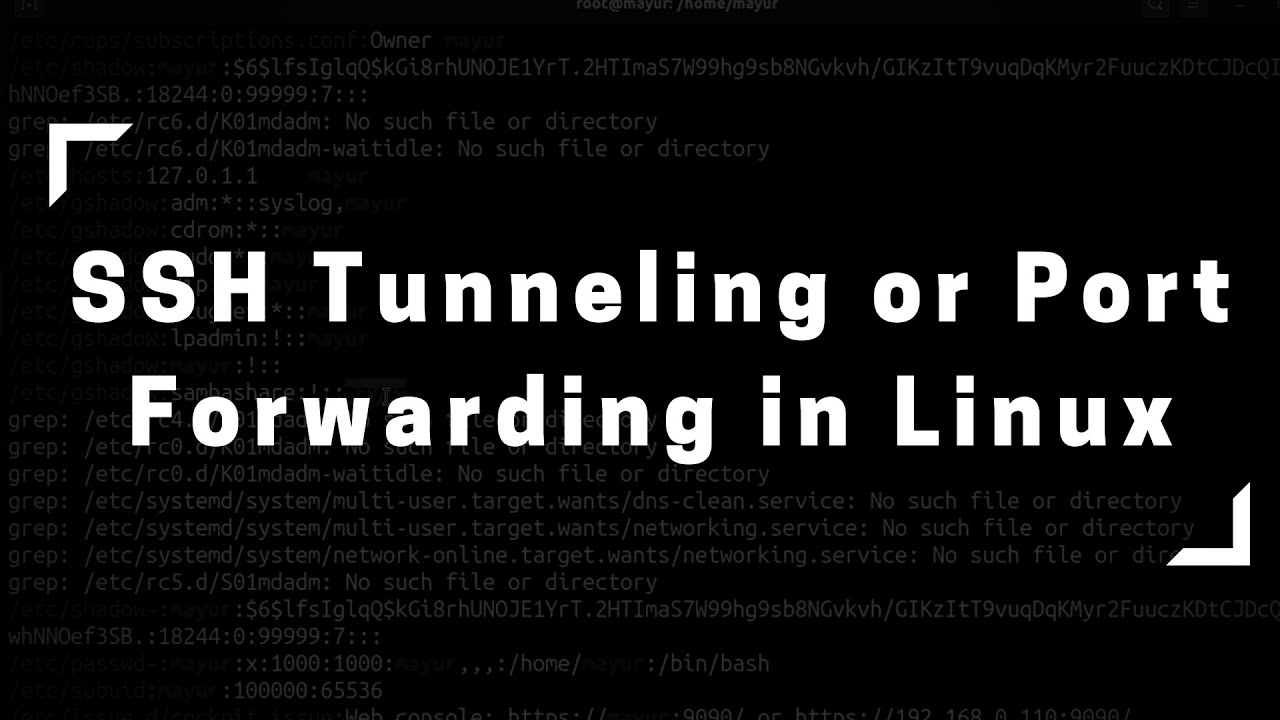 How To Create SSH Tunnel In Linux | Port Forwarding - YouTube