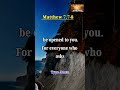 matthew 7.7 8 jesus love bibleprayer nightprayer motivation bibleverse god wisdom shorts