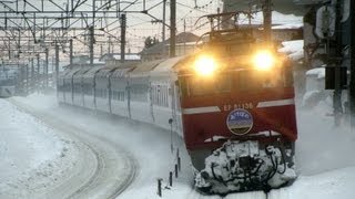 EF81 136あけぼの  雪かき音【2021レ】