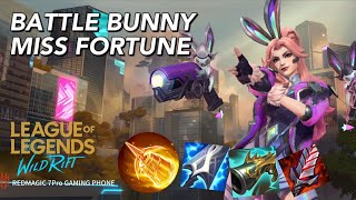 BATTLE BUNNY MISS FORTUNE GAMEPLAY LEAGUE OF LEGENDS WILDRIFT