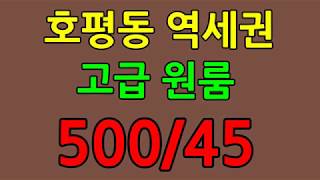 호평동 역세권 최고급 풀옵션 원룸 500/45