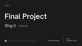 Blog web app using Flask, HTML, CSS, Javascript (cs50 final project)