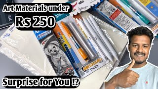 Buying Art Materials Under Rs 250 😍 Surprise for You guys !
