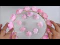 diy colour paper flower pearl wind chime wall hanging at home decor