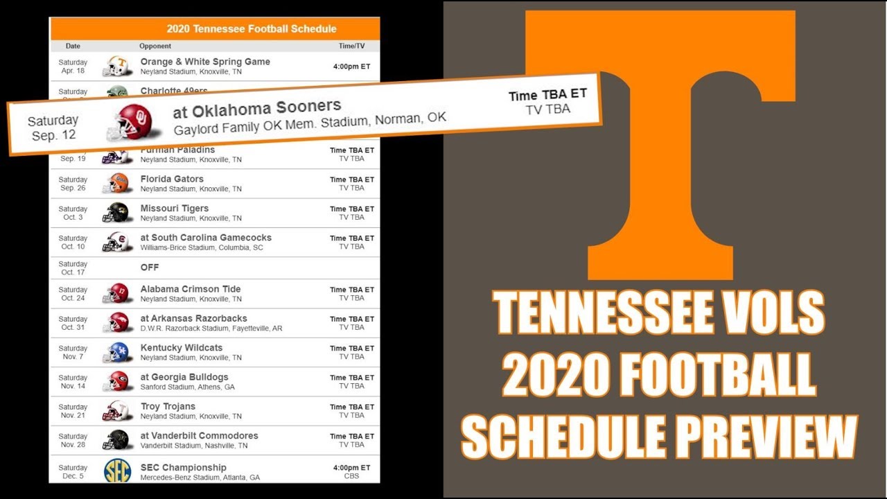 2024 Tennessee Volunteer Football Schedule - Josee Malissa