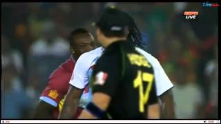 Celebration of Gayle and Bravo in World t20 2014- Australia vs West Indies