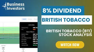 British American Tobacco (BTI) 8% Stock Analysis Dividend and Price Potential #bti #dividendstocks