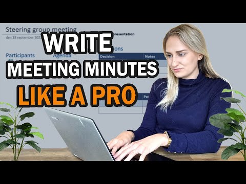 What is the format for writing minutes?