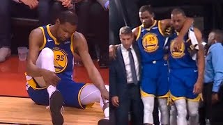 Kevin Durant injury, Raptor fans chanting “KD” as he goes to the lockerroom