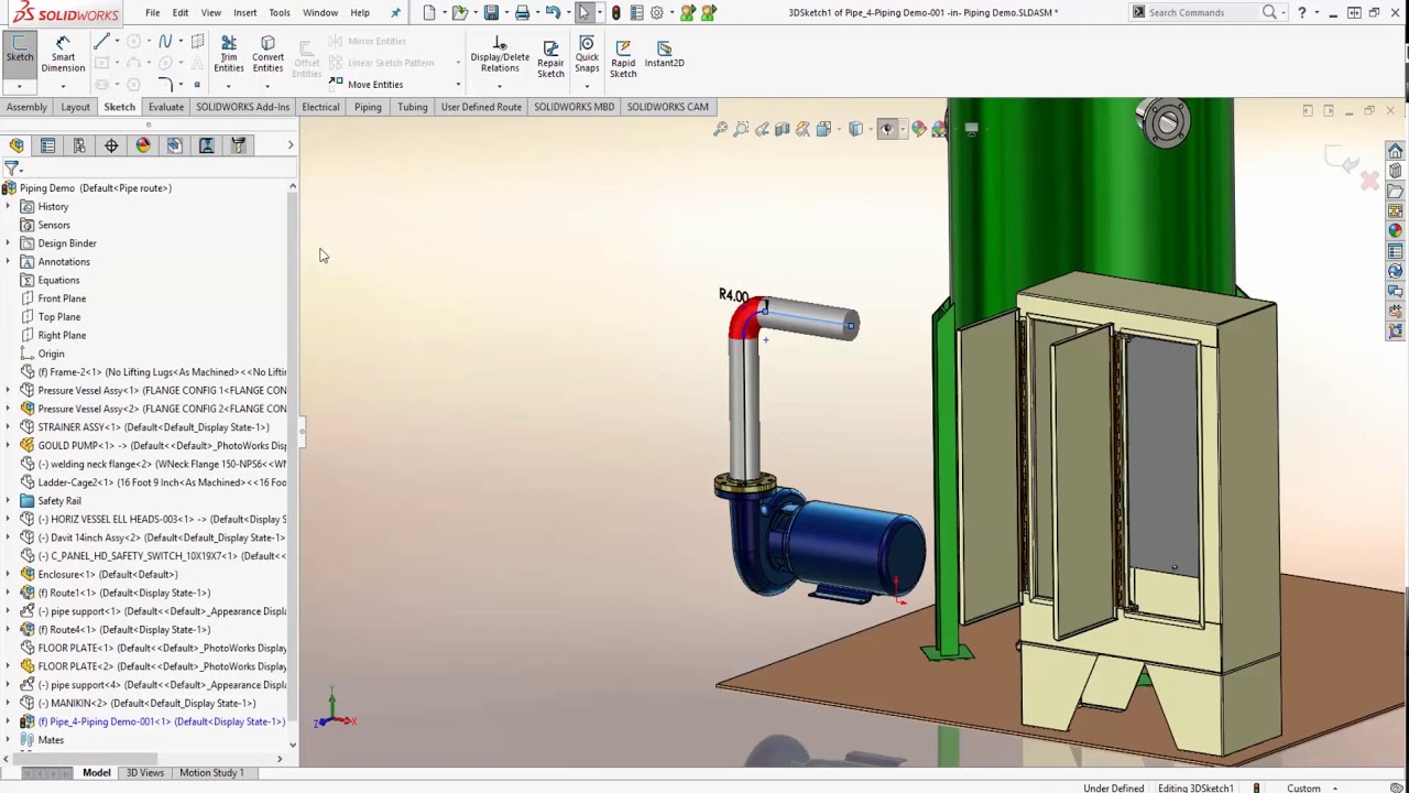 Video Tech Tip: SOLIDWORKS Routing Capabilities - Piping, Tubing And ...