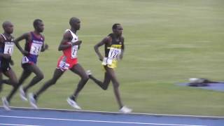 ホクレンディスタンス2019千歳大会。男子5000ｍA、DOMINIC  Langat(コニカミノルタ)選手が1位。