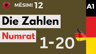 Die Zahlen 1-20. Numrat nga 1-20 në gjermanisht.