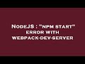 NodeJS : 