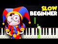The Amazing Digital Circus Theme Song | SLOW BEGINNER PIANO TUTORIAL + SHEET MUSIC by Betacustic
