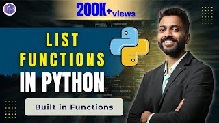 Lec-22: List Functions In Python 🐍 | Built in Functions Python 🐍