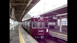 阪急3000系3080F普通石橋行き　箕面駅発車