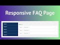 Responsive FAQ Template made with html, css & javascript