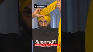 V ਸ਼ੇਪ ਪਰਨਾ ❣️#turbancrown_13 #dumala #turban #trending #youtube