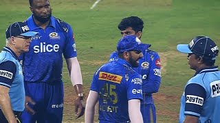 Huge Drama, Rohit Sharma got angry after umpire gave not out on Robin Uthappa's wicket | CSK vs MI