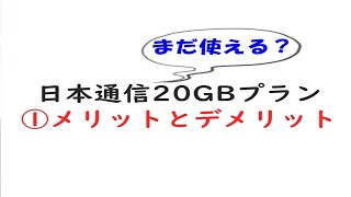 【MVNO】日本通信20GBプラン①メリットと注意点について