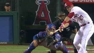 TEX@LAA: Trout singles to reduce deficit in the 8th