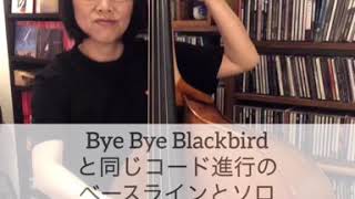 010 Bye Bye Blackbirdと同じコード進行のベースラインとソロ。東ともみウッドベース教室、コントラバス教室、ベース　レッスン