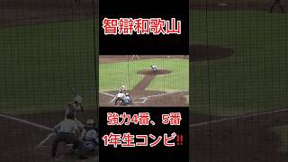 智辯和歌山4番、5番強力1年生コンビ‼︎2024年秋季高校野球近畿大会【智辯和歌山×神戸学院】#高校野球#智辯和歌山#shorts