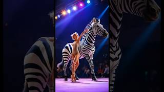 A woman And Zebra dance performance Ai stage episode 165 #dance #talent #aiart #shorts