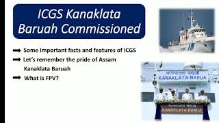 আমাৰ অসমৰ গৌৰৱ KANAKLATA BARUAH ৰ নামেৰে নিয়োগ কৰা হয় ICGS KANAKLATA BARUAH(Some facts and features)