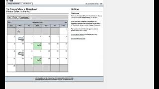 Completing a Timesheet
