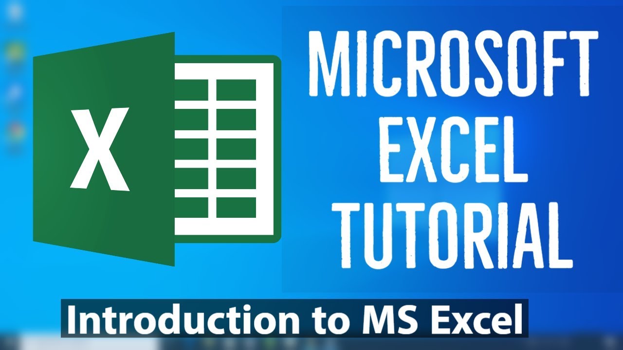 Microsoft Excel Tutorial - Introduction To MS Excel - YouTube