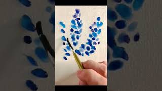 5分鐘水彩畫薰衣草/水珠渲染畫法/ Lavender watercolor painting /Robin Chen Painting