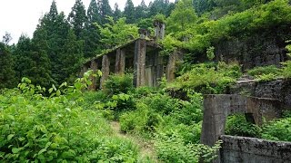 湖北空中散歩　土倉鉱山跡（空撮）