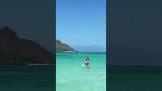 Lanikai beach is magical #trending #shortsfeed #shorts #trendingshorts #travel #oahu #vlog #viral