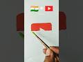 🇮🇳 + ▶️ || Independence Day drawing #shorts #flagdrawing #art