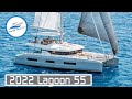 55 Lagoon 2022 NEW Sailing Catamaran Walkthrough @ 2021 Cannes Yacht Festival