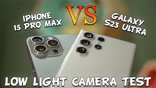 iPhone 15 Pro Max vs Galaxy S23 Ultra in Low Light - What do You Prefer? #shorts
